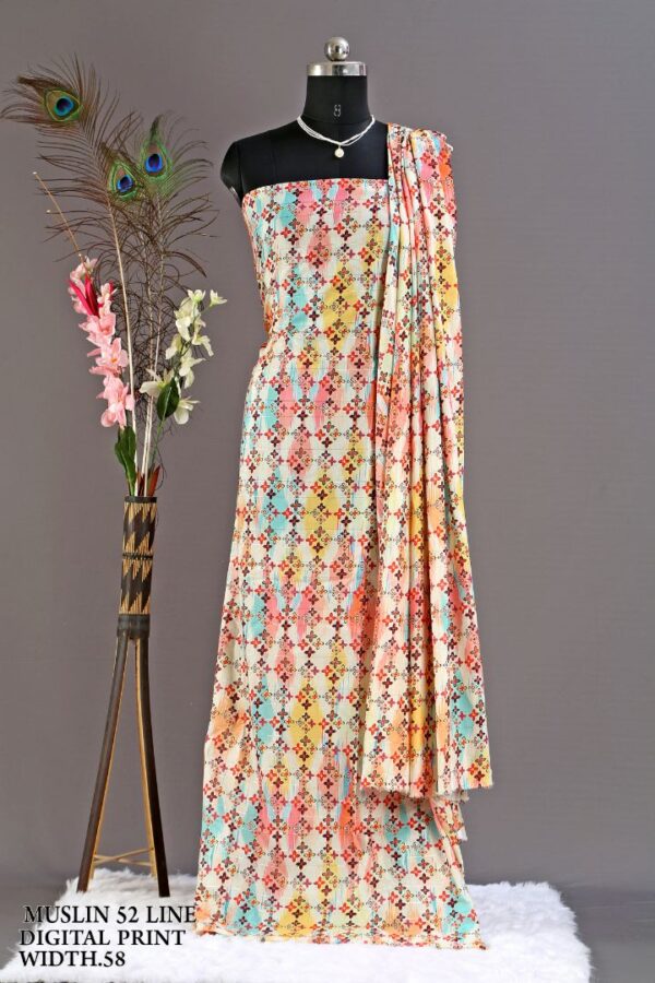 292A0006 Muslin 52 Line Digital Print Width ''58'' Muslin 52 Line Digital Print Width 58"